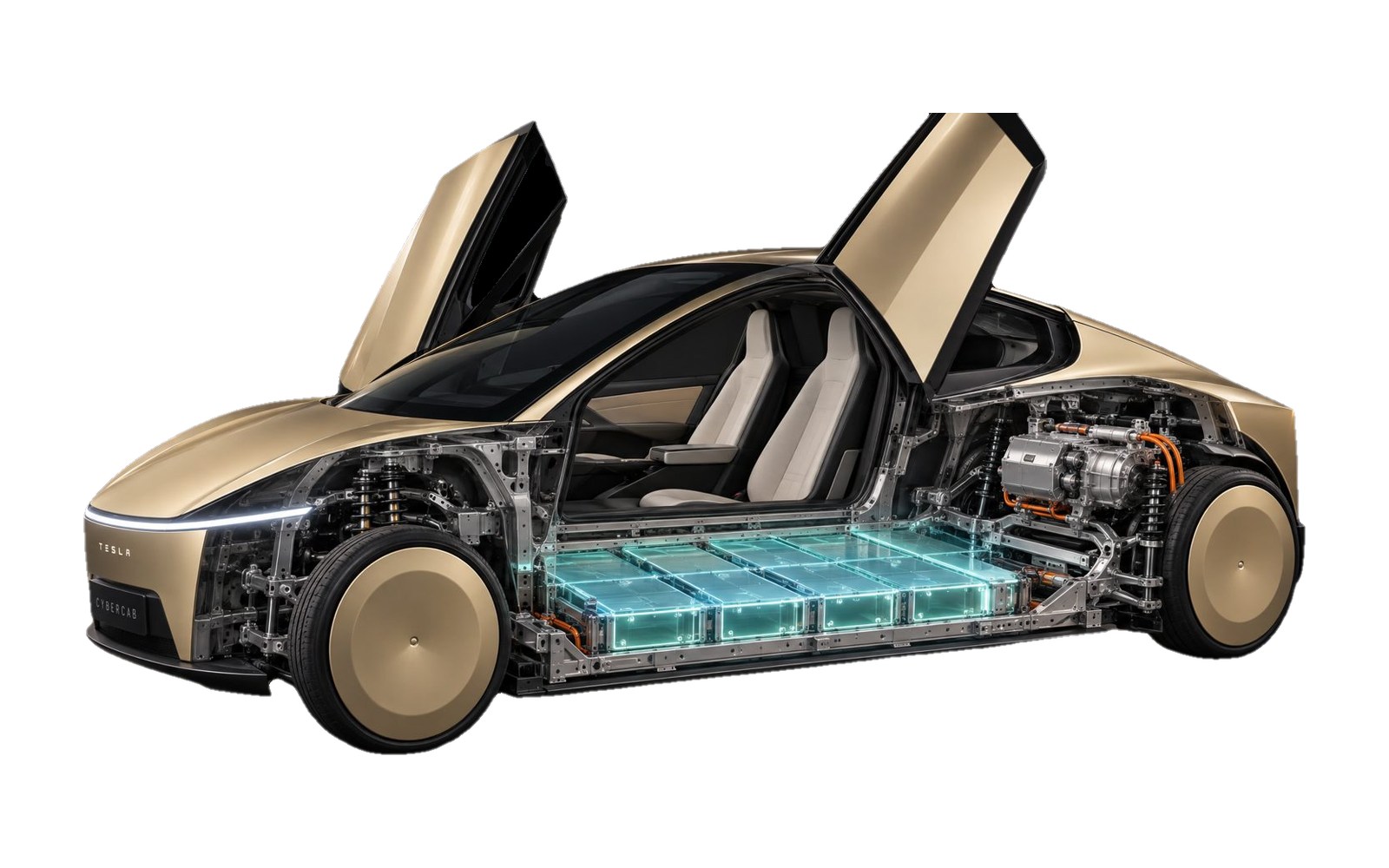 Tesla Cybercab — battery & powertrain